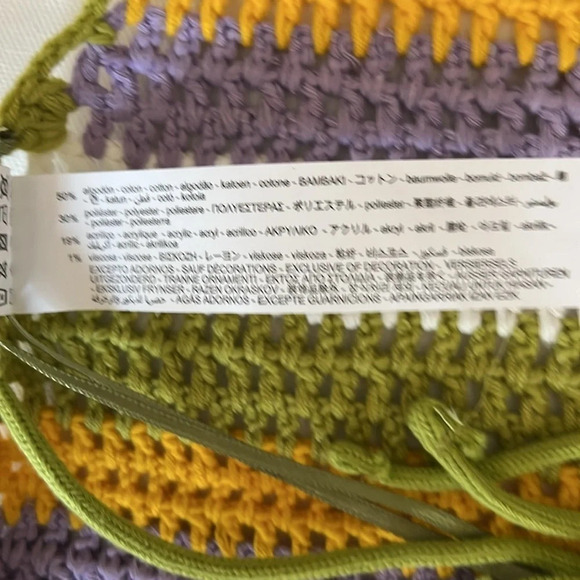 Zara Women's NWOT Multi Colour Crochet  Open Back Halter Top - Picture 7 of 8